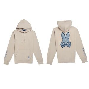 Psycho Bunny Men's Dammes Popover Hoodie size S Beige